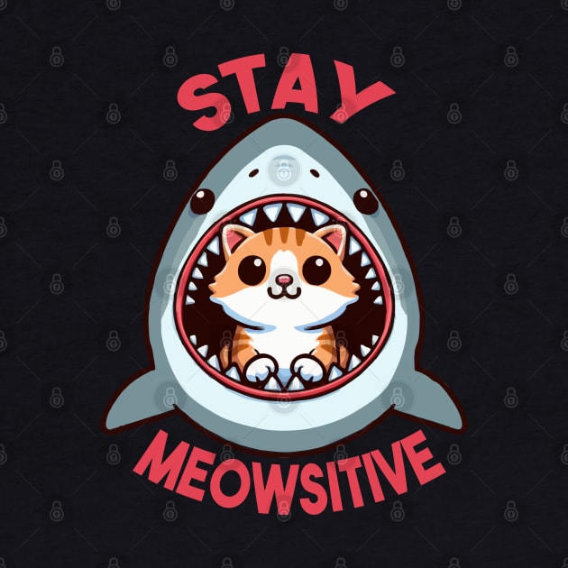 Stay Meowsitive Cat by MoDesigns22 